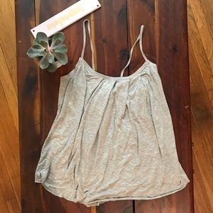 Errant Tie Back Tank Top Heather Grey